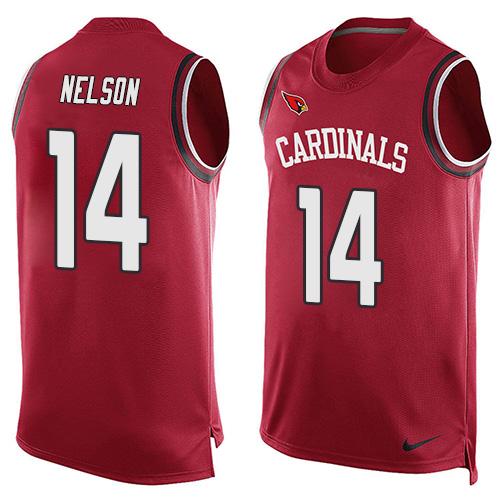 Nike Cardinals #14 J.J. Nelson Red Team Color Men's Stitched NFL Limited Tank Top Jersey - Click Image to Close